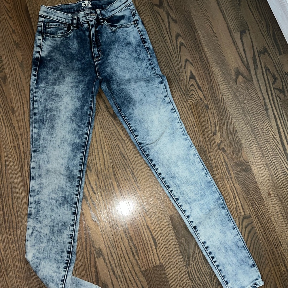 Retro High Waist Acid Wash Jeggings size 3